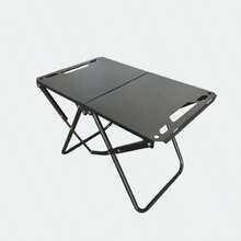 Outdoor Camping Iron Folding Table Portable Foldable Compact Structure With Lamp Holder Storage Bag Perfect For Beach BBQ Tailgate Gathering Hiking Backyard Party Supply - Folding Table - View 12