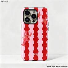 VESPOP Y2K 雙層防震手機殼，亮面設計，鮮豔色彩，適用於 iPhone 17/16/15/14/13 Pro Max、Galaxy S26/S25/S24 Ultra、Pixel 10/9/8 Pro - 混合色1 - 查看 1