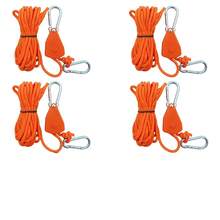 4pcs 157.48 Inch Metal Pulley Camping Tent Guy Rope With Reflective Strip, Adjustable Drawstring Buckle Fastener, Suitable For Outdoor Camping, Outdoor Equipment, Awning Fixing And Holiday Decoration, Elastic Outdoor Storage Bag, Easy Installation - Multicolor - View 13