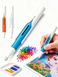 Automatic Diamond Painting Bead Dispenser - Quick Pickup And Release, Easy Storage, No Wax Needed, 3 Colors Available - Suitable For Beginners And Adults, 5D Diamond Drill Tool Accessories, Gift For Diamond Painting Enthusiasts - A - View 1