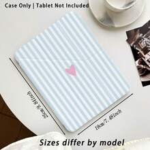 Striped, Heart And Other Pattern Painted Effect Tablet Protective Case, Built-In Pen Slot, Compatible With Apple 10th Gen/ A16 11th Gen/ Air 11 Protective Case, Compatible With Huawei Protective Case Matepad SE 11/MatePad 11/MatePad 11.5 2025, Suitable For Honor Pad 8/9/10/X8/X8A/X9, Compatible With Samsung/ And Other Popular Models - Multicolor - View 2