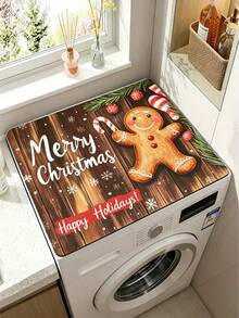 1PC Gingerbread Man Candy Cane Santa Hat Print Diatomite Absorbent Welcome Mat, Non‑Slip Small Floor Rug, Christmas Halloween Decor Mat For Stovetop Coffee Machine Water Bar Counter, Indoor Outdoor Front Door Kitchen Home Decor - Multicolor - View 19