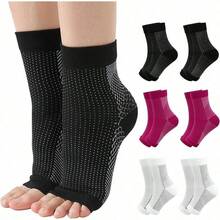 Breathable & Moisture-Wicking Fabric, Designed Specifically For Running And Cycling, Anti-Slip Design, Reinforced Heel And Ankle Protection, Comfortable Fit, Durable And Wear-Resistant (Single Pack) - Multicolor - View 1