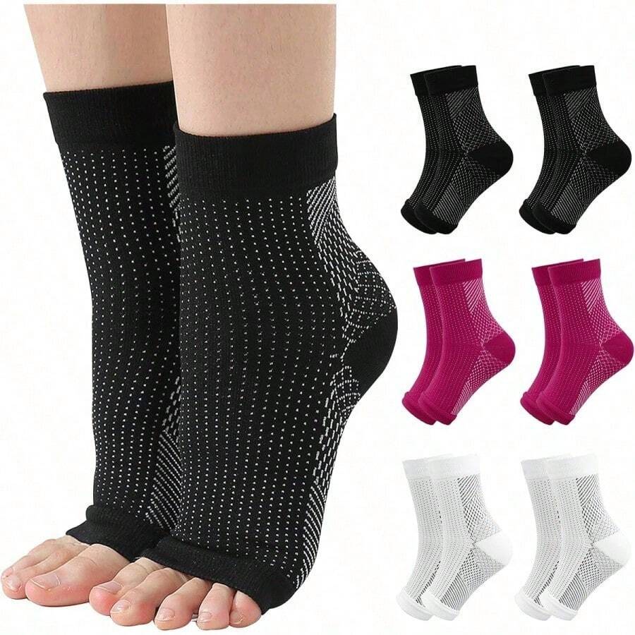 Breathable & Moisture-Wicking Fabric, Designed Specifically For Running And Cycling, Anti-Slip Design, Reinforced Heel And Ankle Protection, Comfortable Fit, Durable And Wear-Resistant (Single Pack) - Multicolor - View 1