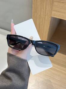 1PC Men's Vintage Casual Square Black Fashion Small Frame Glasses, Suitable For Daily Wear, Decoration And Street Photography - Multicolor - View 14