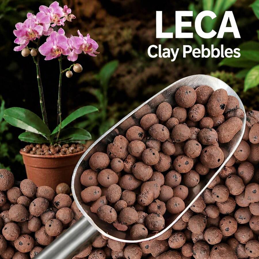 400/800g Multi-Purpose Expanded Clay Pebbles (Leca Balls) – Suitable For Pot Top Dressing, Bottom Drainage Layer, Hydroponic Plants & Orchid Planting, Excellent Drainage & Aeration, Prevents Root Rot, Reusable - Ceramic Clay Pebbles - View 1