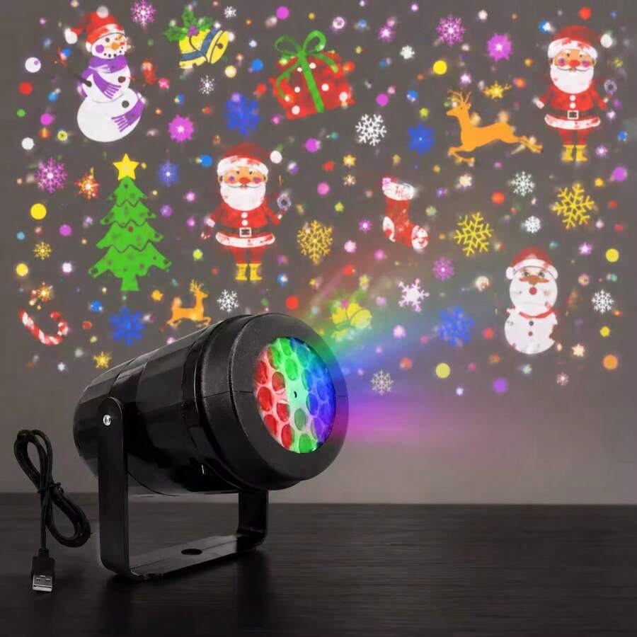 Proyector de luz navideña, Luces de proyector de Navidad, lámpara de proyección Led,lámpara LED de noche de proyección navideña para exteriores/interiores para el hogar