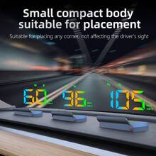 New HUD Head-Up Display Universal Car GPS Beidou Speedometer Projection For New Energy Electric Vehicles W2S - W2S - View 6