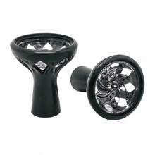 1pc Arabic Hookah Accessory Glass Silicone Bowl Compatible With Charcoal Screen, Black Hookah Bowl - Black - View 6