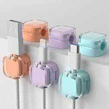 3/6-Pack Magnetic Cable Clips, Adjustable Under-Desk Wire Holder, Gem Sticky Charging Cable Organizer, Suitable For Home Office Desks, Walls, And Nightstands - 26-pack Magnetic Cable Clips - View 13