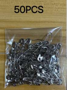 10/150pcs Multi-Size Metal Safety Pins, 5 Sizes (Including 19mm, 27mm). Durable And Easy To Use. Suitable For Clothing Repair, Crafts, Document Organization, Decoration, Brooches, Badges And Keychains. Perfect For Daily Use, Valentine's Day And Weddings - Multi-color - View 10