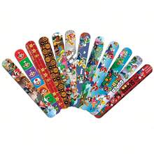 asmodee 12pcs/24pcs Nintendo Mario PVC Slap Bracelets, Fun Craft Gifts For Halloween, Christmas Holiday Dress Up, Party Favors - Style Random - View 5