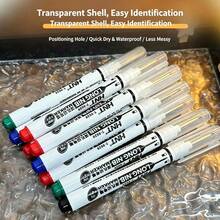 3pcs Easy Mark Neutral Pens, Multi-Material Deep Hole Marking, Waterproof Long Tip, Quick-Dry Plastic Pens, Suitable For Woodworking, Metal, Plastic, Construction, DIY Crafts - Red, Black, Blue, Green, White Colors Randomly Sent - 1 Piece, Color Random - View 4