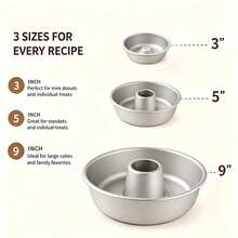 3/5/9‑Inch Donut Hollow Molds, Hollow Round Molds, Aluminum Non‑Stick, High‑Temperature Resistant And Easy To Demold. Baking Trays For Making Donuts And Hollow Cakes In Ovens, Professional Kitchenware Suitable For Eid Al‑Adha, Ramadan And Christmas - Donut Mold - View 5