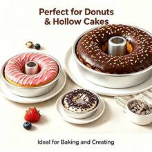 3/5/9‑Inch Donut Hollow Molds, Hollow Round Molds, Aluminum Non‑Stick, High‑Temperature Resistant And Easy To Demold. Baking Trays For Making Donuts And Hollow Cakes In Ovens, Professional Kitchenware Suitable For Eid Al‑Adha, Ramadan And Christmas - Donut Mold - View 3