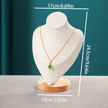 1pc Minimalist Wooden Human Figure Necklace Display Stand, Elegant Jewelry Storage And Organizer, Home Decor, Jewelry Store Display Sun Travel Cool Back To School,Room Decor - Wooden Figure Neck - View 15