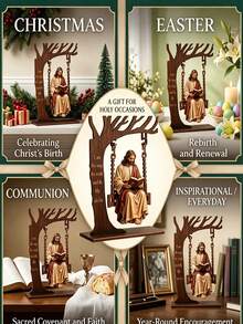 2pcs Easter Swinging Decor, Suitable For Home Decoration, Can Be Hung Under Trees As Figurines, Perfect As Church Easter Gifts, Both Beautiful And Practical, Suitable For Year-Round Appreciation, Perfect Gift Choice (1/2pcs) - Multi-color - View 9