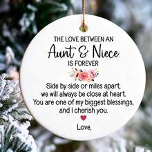 1PC Aunt And Niece Decorative Ornament | Best Aunt Gift, Aunt Mother's Day Gift, Christmas Gift, Acrylic Hanging Decoration - A - View 6