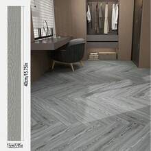 24pcs PVC Wood Grain Self-Adhesive Floor Stickers, Faux Wood Flooring, Waterproof, Anti-Slip, Wear-Resistant, Floor Renovation, Interlocking, Kitchen - 24pcs - View 10
