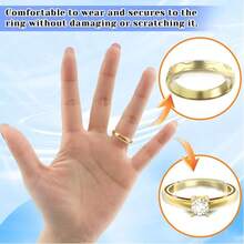 Ring Size Adjuster Set, Ring Anti-Slip Fixer, 8 Invisible Ring Sizers, 4 Spiral Tighteners, Unisex, Fits Oversized Loose Rings (1–8mm Width) - Transparent - View 4