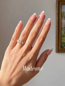 MADEONE 1件女款閃亮鋯石梨形光環半永恆戒指，訂婚婚禮派對日常佩戴週年紀念珠寶禮物 - 半圓淚珠戒指 - 查看 2