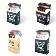Cigarette Box Style Bamboo Golf Tee Set, Creative Portable Golf Ball Storage Box, Creative Driving Range Training Accessory, 70mm 2-3/4 Inch Striped Colorful Outdoor Golf Practice Gift, Golf Accessories, Golf Supplies, Golf Tees - Multicolor - View 10