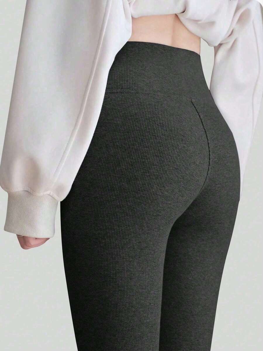 1對 400g 加厚蓬鬆雲朵抓絨女款高腰保暖冬季內搭褲