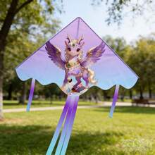 Unicorn Pony Easy‑Fly Kite Multi‑Color Outdoor Toy For Beach Park Recreation Holiday Gift - Multicolor - View 5