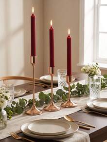 Candle Holder, Slim Candle Holder, Modern Decorative Candle Holder - Metal Candle Holder, Fireplace Decor, Tabletop Decor, Wedding Decor, Home Decor, Holiday Celebration Decor, Candlelight Dinner, Wedding Anniversary, Birthday Gift, Wedding, Party, Christmas - Romantic Style - View 10