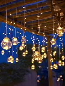This Is A Single-Pack Of 108 LED String Lights With 8 Lighting Modes. It Features A Wishing Ball, Battery Power (No Plug Required), Wall Mounting, And Is Made Of Plastic. Suitable For Christmas, Valentine's Day, Family Gatherings, Bedrooms, Parties - Warm white light - View 3