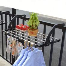 1pc Indoor Outdoor Multi-Functional Drying Rack Clothes Hanger Shoe Rack Window Sill Drying Stand Stainless Steel Window Sill Hanging Rack Load Capacity 20lbs - A - View 3