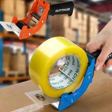 Heavy Duty Handheld Tape Dispenser, Practical Carton Sealing Tape Cutter, Non-Slip Handle Tape Holder, Suitable For Carton Packaging, Parcel Shipping, Warehouse Operations, E-Commerce Order Packing, Includes 1 Roll Of Tape - Multi-color - View 7
