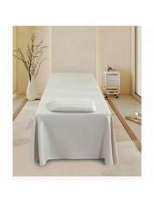 Solid Color Bed Skirt, Suitable For Beauty Salon Massage Spa Bed Sheets, Skin-Friendly Massage Bed Cover, With Hole - Multicolor - View 7