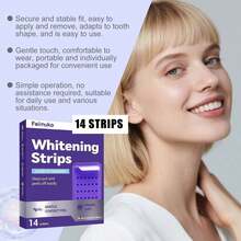 1 Box Of 14 Purple Teeth Whitening Strips, Convenient For Daily Home Use, Easy To Apply, Simple To Use, Gentle And Non-Irritating - Purple Shine Teeth Whitening Strips - View 3