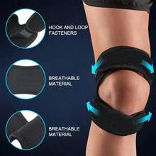 Sports Foam Patella Knee Pad, Double Layer Compression Patella Protection, Suitable For Running, Basketball, Fitness And Other Sports. - Black - View 2