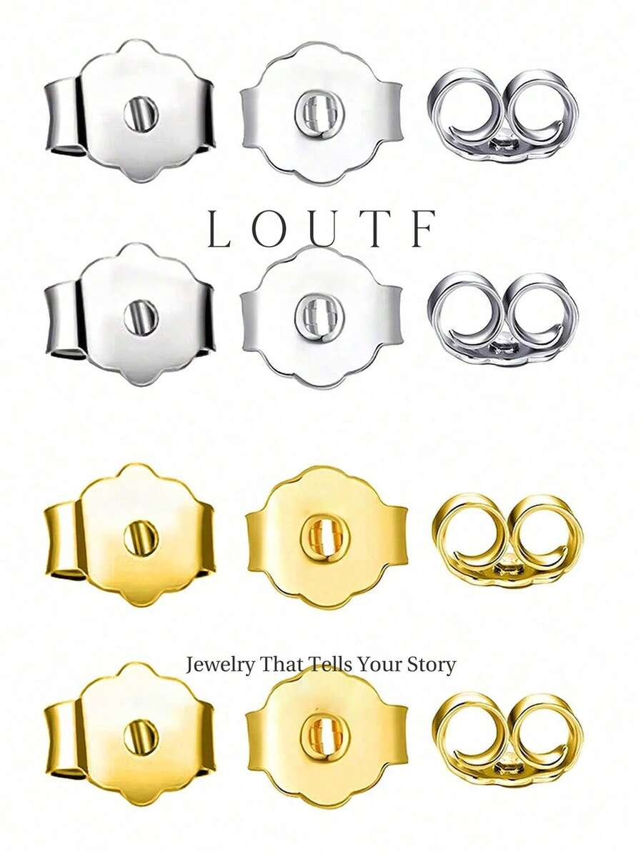 1 Pair Hypoallergenic Earring Backs Replacement, Suitable For Daily Ear Jewelry - Replaceable Ear Plugs - View 1