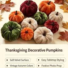 8Pcs/Set Halloween Artificial Pumpkin Decor, Includes 3.27" And 2.05" Sizes, With Orange, Brown, Green And Beige Artificial Pumpkins, Suitable For Autumn Harvest Festival/Thanksgiving, Halloween, Table And Desktop Decoration - Multiple Styles - View 9