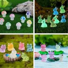 20/50/100pcs Resin Glow-In-The-Dark Animal Figurines, Random Colors, No Power Required, Suitable For Garden, Party, Mini Landscape, Pool, Dollhouse Decoration And Other Holidays, Random Style - Multicolor - View 8