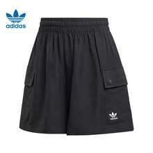 Adidas Clover New ESS C SHORTS 女款針織經典運動簡約短褲 - 黑色 - 查看 5