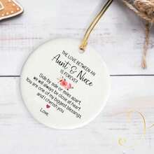 1PC Aunt And Niece Decorative Ornament | Best Aunt Gift, Aunt Mother's Day Gift, Christmas Gift, Acrylic Hanging Decoration - A - View 5