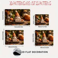 1PC Hat‑Wearing Gnome Print Diatomite Absorbent Welcome Mat, Non‑Slip Small Floor Rug, Christmas Decor Mat For Stovetop Coffee Machine Water Bar Counter, Indoor Outdoor Front Door Kitchen Home Decor - Multicolor - View 4