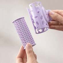 2pcs Cartoon Portable Mini Hair Curlers, Small Size Fluffy Non-Damaging Inward Curling Air Bangs Roller, Korean Style Hair Rollers, Multiple Colors Available, Multi-Function Plastic Hair Clips, Ideal Gift For Family And Friends, Travel Essential, Back To School Season Must-Have - Multicolor - View 3