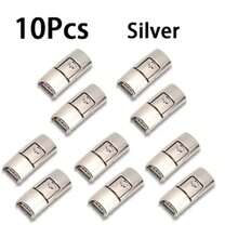QKC 10pcs Metal Quick Release Shoelace Buckles Fashion Press Lock - Easy Adjustment, Hassle-Free - Multicolor - View 1