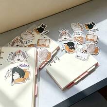 29pcs Cute Cat Planner Stickers, Posters, DIY Journal, Decorative Scrapbook Collage, Decorative Planner - Grid - View 4