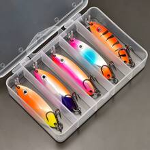 ANFS 5pcs Fishing Lure With Lure Box, Iron Trout Fishing Spoon For Freshwater Saltwater Fishing - Multicolor - View 11