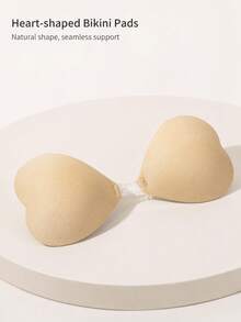 Heart-Shaped Breast Petals, Bikini Breast Petals, Push-Up Breast Petals, Adhesive Bra - Apricot - View 4