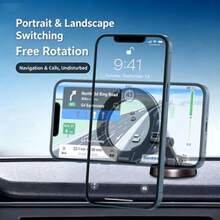 Ultra-Thin Magnetic Car Phone Holder 360° Rotating Strong Magnet Ensures Secure Mounting, Quick Adhesive Installation, Compatible With All Car Models And Smartphones - Multicolor - View 3