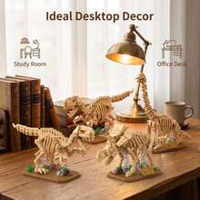 750PCS Dinosaur Skeleton Fossil Building Blocks Set T-Rex, Velociraptor, Triceratops, Stegosaurus, DIY Assembly Model Collectible Desktop Decor Dinosaur Enthusiast STEAM Educational Toy - Multicolor - View 5