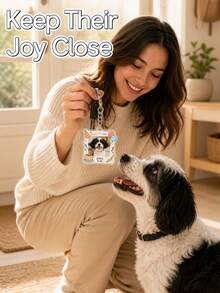 Custom Photo And Text Keychain, Personalized Keychain With Custom Photo, Custom Text And Custom Name, Bag Charm Keepsake Gift For Family And Friends - Multi-color - View 9