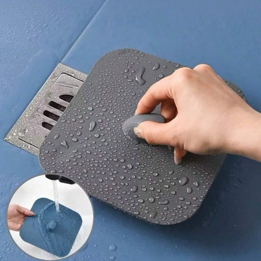 2pcs Handle Drain Cover, Flexible Odor-Proof Drain Stopper, Prevents Hair Clogging, Suitable For Shower Drain, Bathtub, Sink, Kitchen And RV Shower